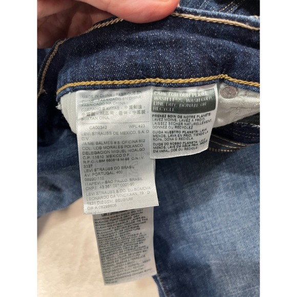 Levis 515 Bootcut Jeans Womens 12M Dark Wash Blue Denim Mid Rise 15516-0136 - Picture 3 of 16